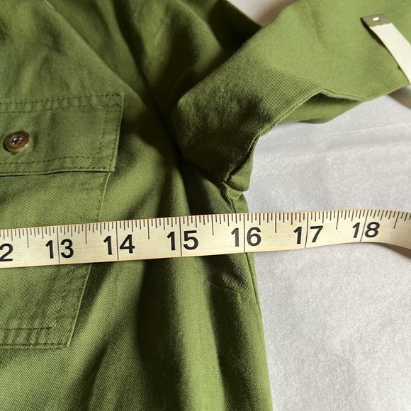 NWT J.Crew size 00 utility shirt dress in green - Picture 10 of 12